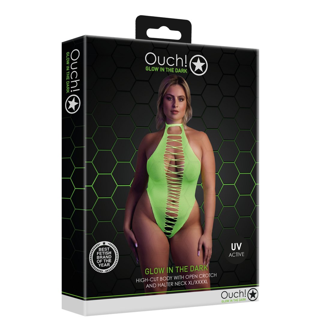 High - Cut Body - EroticToyzProducten,Lingerie,Lingerie voor Haar,Bodysuits Teddies,,Ouch! by Shots