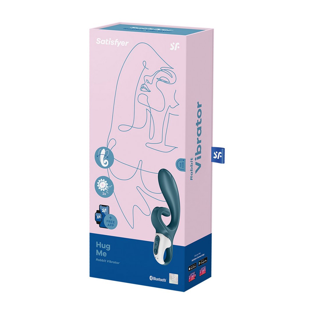 Hug Me - Rabbit Vibrator with Tongue Tip for Clitoris Stimulation - EroticToyzProducten,Toys,Vibrators,Rabbit Vibrators,,GeslachtsneutraalSatisfyer