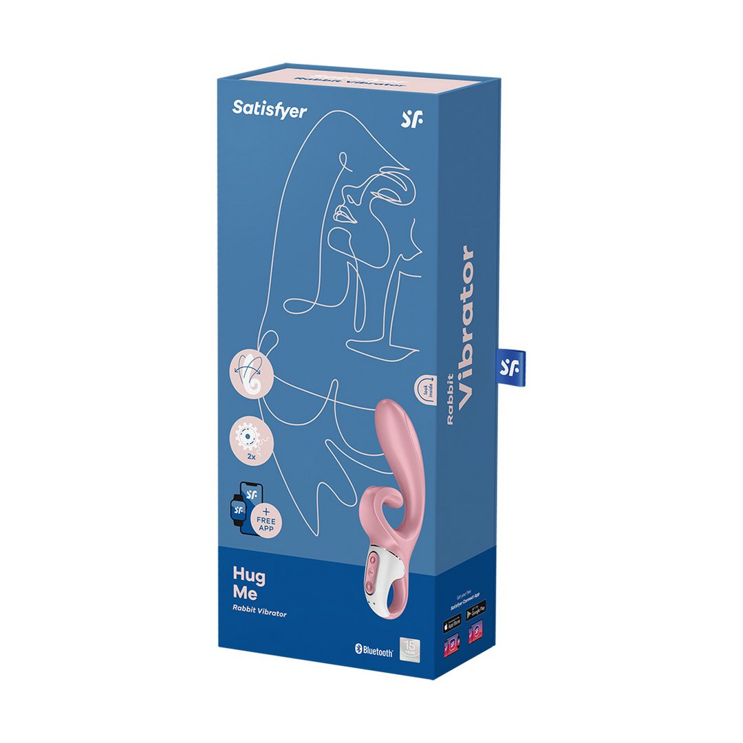 Hug Me - Rabbit Vibrator with Tongue Tip for Clitoris Stimulation - EroticToyzProducten,Toys,Vibrators,Rabbit Vibrators,,GeslachtsneutraalSatisfyer