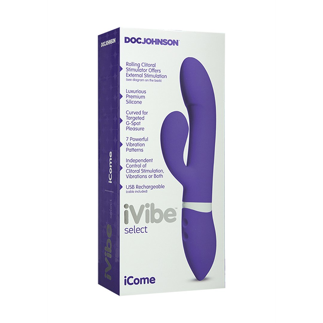 iCome Rabbit Vibrator Met Rollende Clitorisstimulator - Roze - EroticToyzRabbit VibratorsDoc Johnson