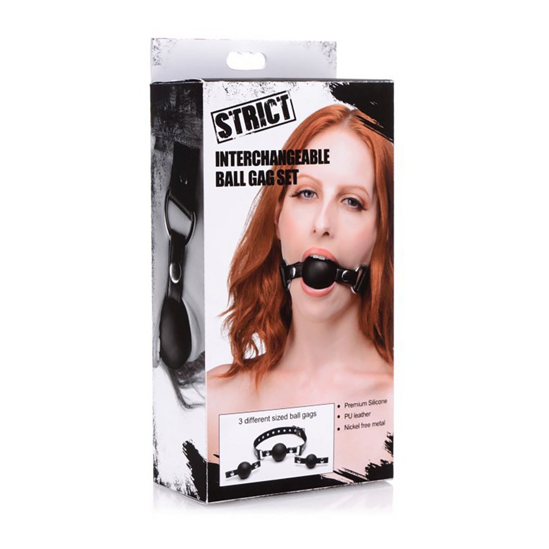 Interchangeable Silicone Ball Gag - EroticToyzProducten,Toys,Fetish,Gags,,GeslachtsneutraalXR Brands