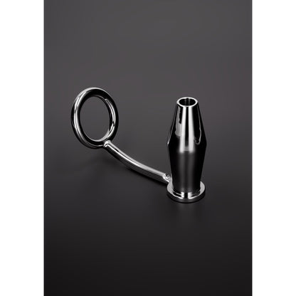 'Intruder Tunnel Butt Plug met Cock Ring 50 mm - Zwart' - EroticToyzCockringenSteel by Shots