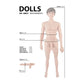 'Jimmy Levensechte Sekspop Met Stabilisatoren - Beige' - EroticToyzMannelijkDolls by Shots