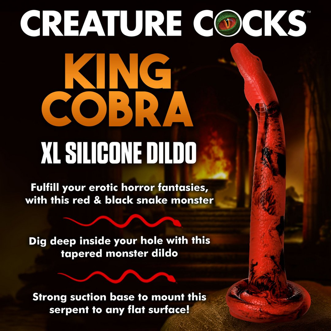 King Cobra - 45 cm - Black - EroticToyzProducten,Toys,Dildos,Niet - Fallische Dildo's,Nieuwe Producten,,GeslachtsneutraalXR Brands