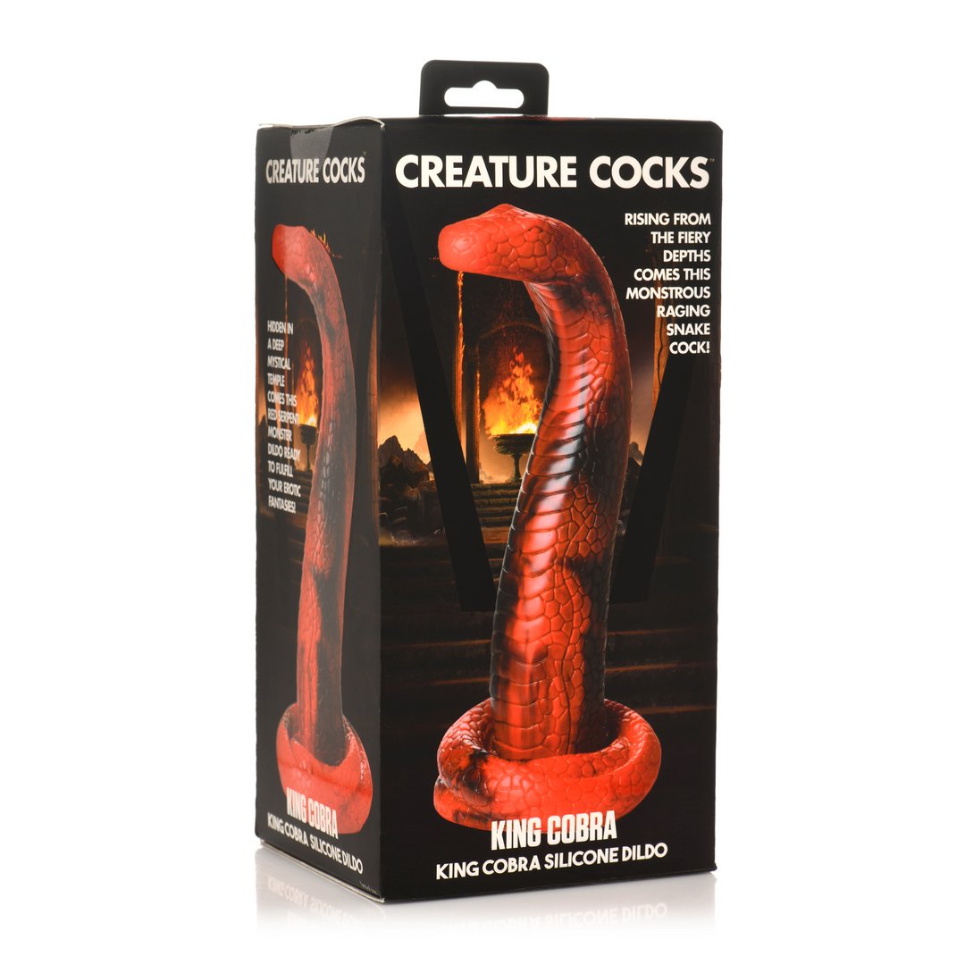 King Cobra - Silicone Dildo - Red - EroticToyzProducten,Toys,Dildos,Niet - Fallische Dildo's,,GeslachtsneutraalXR Brands