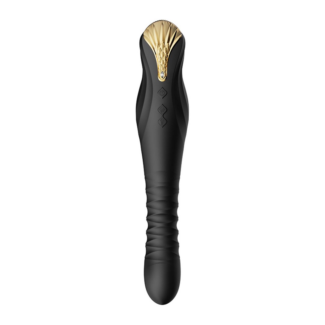 'King Power Thrust G - spot Vibrator - Goud & Swarovski' - EroticToyzThrusting VibratorsZalo