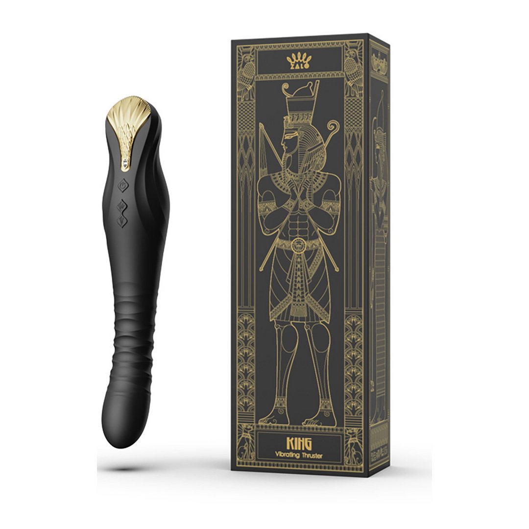 'King Power Thrust G - spot Vibrator - Goud & Swarovski' - EroticToyzThrusting VibratorsZalo