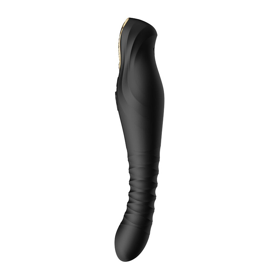 'King Power Thrust G - spot Vibrator - Goud & Swarovski' - EroticToyzThrusting VibratorsZalo