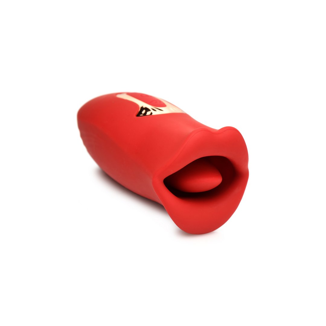 Kiss and Tell - Silicone Kissing and Vibrating Clitoral Stimulator - Red - EroticToyzProducten,Toys,Vibrators,Clitoris Stimulator,Lay - on Vibrator,Binnenkort Verwacht,,GeslachtsneutraalXR Brands