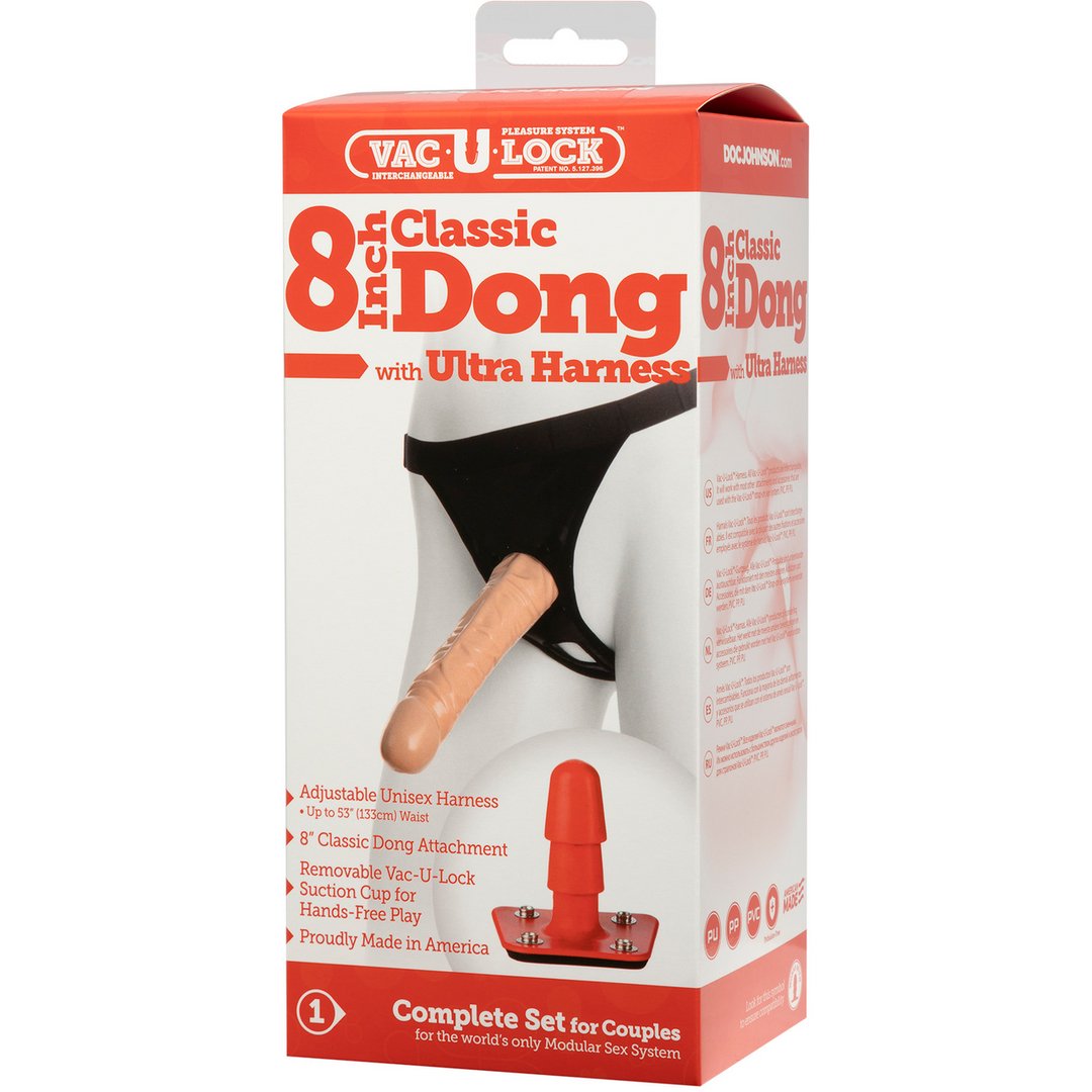 Klassieke dildo met Ultra harnas - 20 cm - Vanille - EroticToyzProducten,Toys,Dildos,Voorbinddildo's,,GeslachtsneutraalDoc Johnson