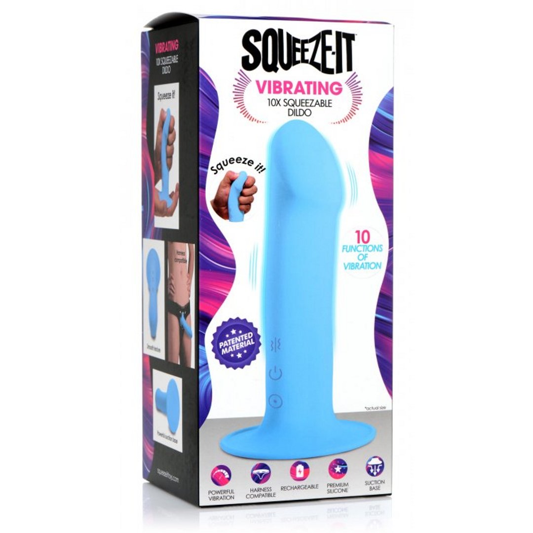 Knijpbare Vibrerende Dildo - Flexibel en Oplaadbaar met Zuignapbasis - EroticToyzProducten,Toys,Vibrators,Strap On Vibrators,Strap On Vibrators,,XR Brands