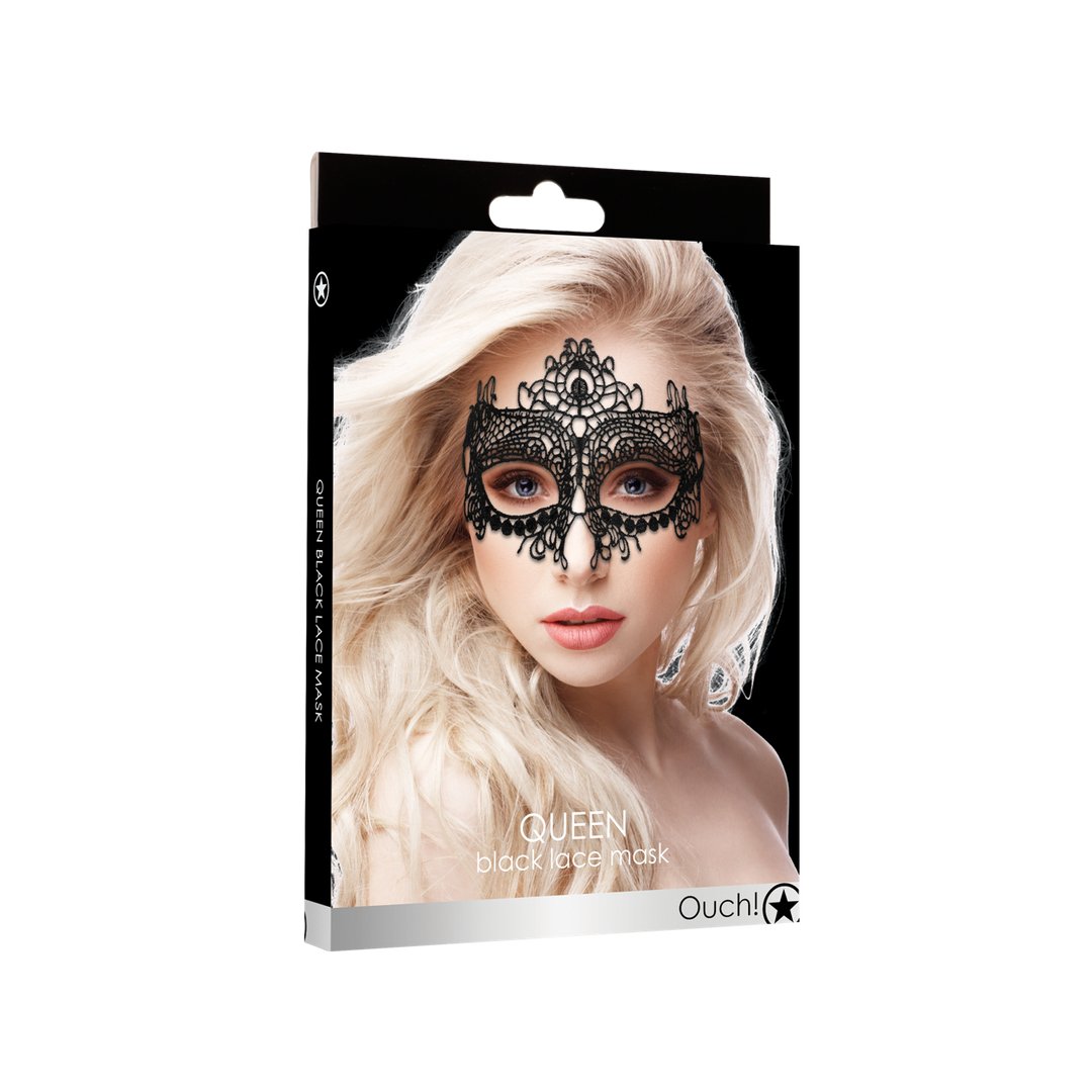 Koningin - Zwart Kant Oogmasker - EroticToyzProducten,Toys,Fetish,Maskers,Oogmasker,,Ouch! by Shots