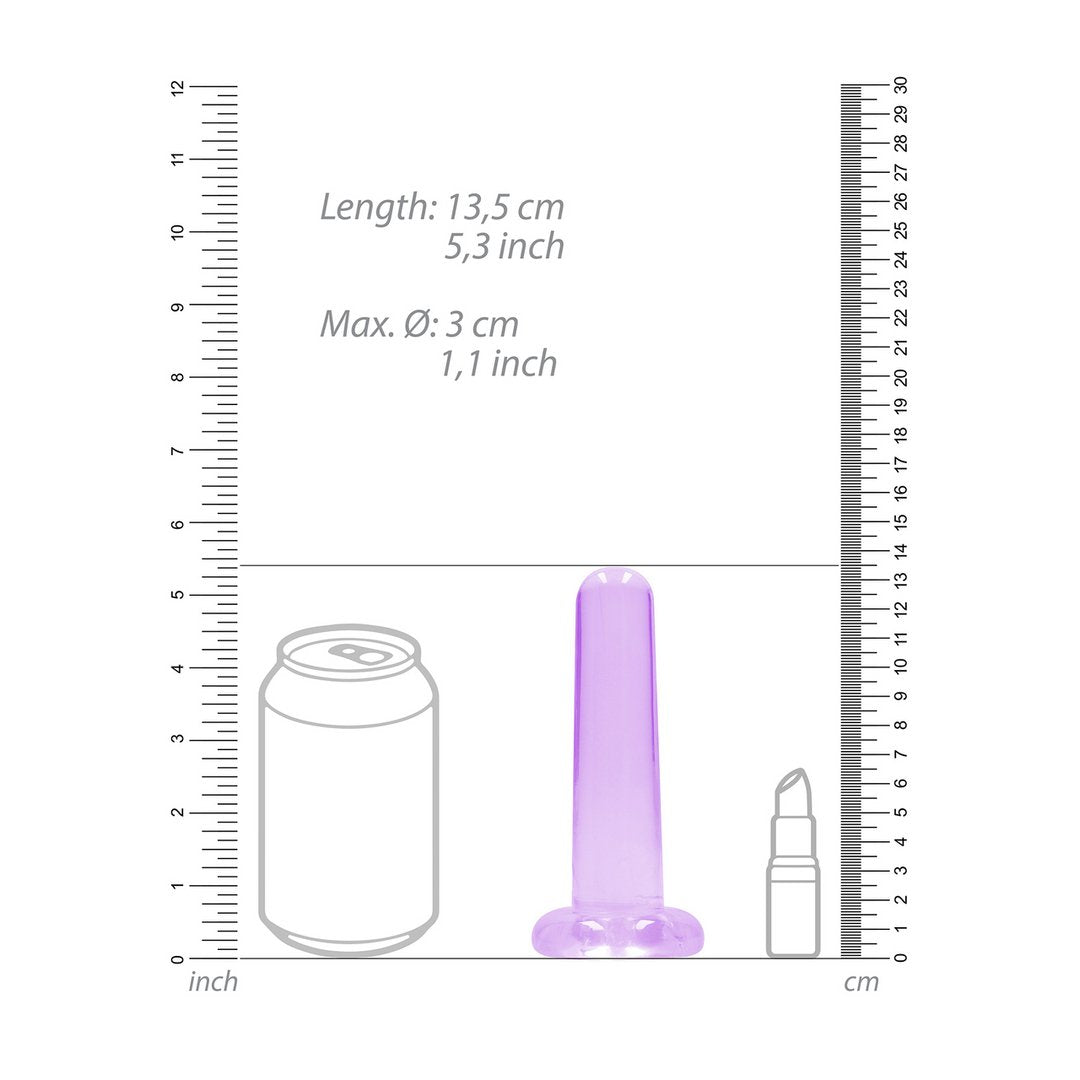 Kristalheldere Dildo - 13,5 cm - Geschikt voor Anaal en Vaginaal Gebruik - Ftalaatvrij en Lichaamsveilig - EroticToyzProducten,Toys,Dildos,Realistische Dildo's,,GeslachtsneutraalRealRock by Shots