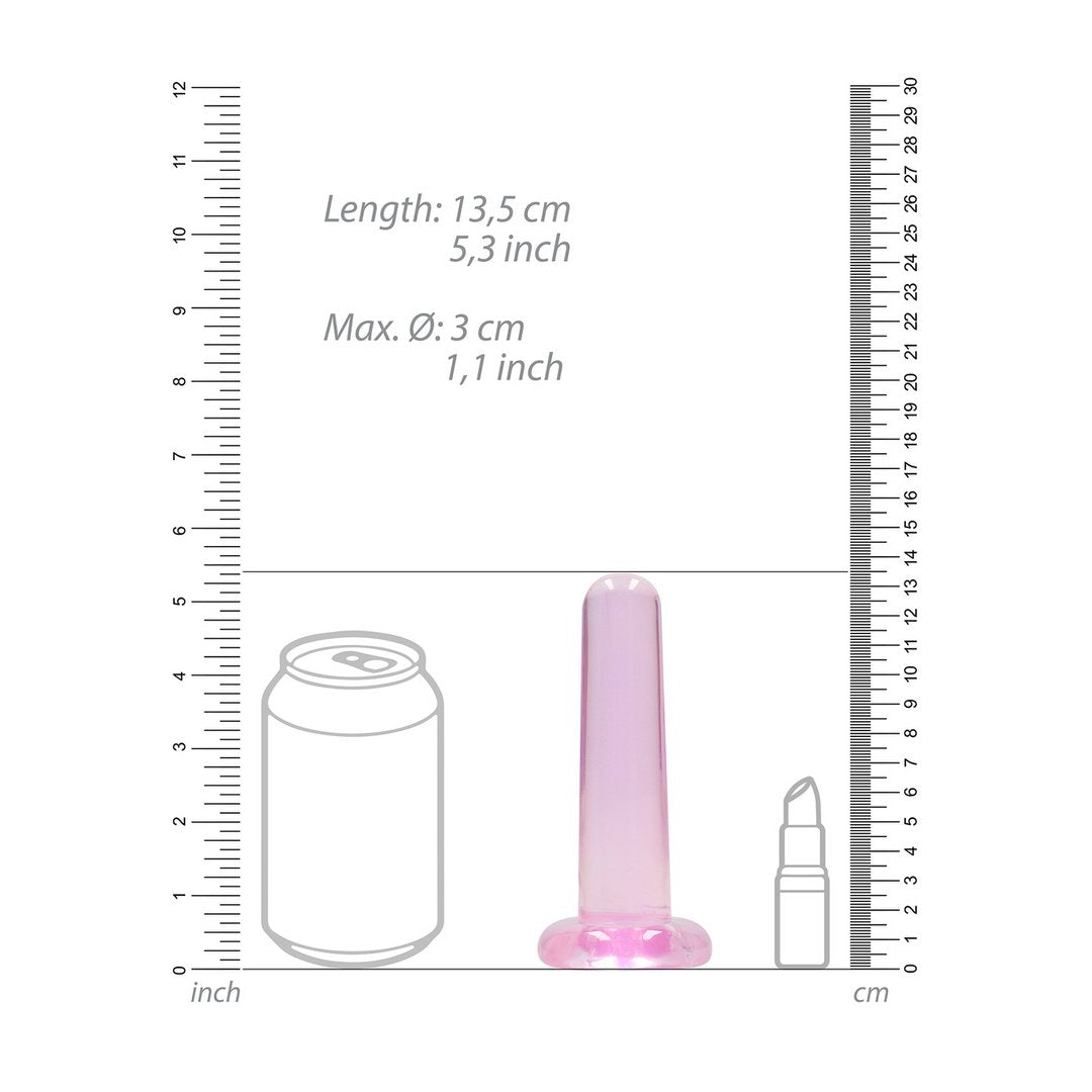 Kristalheldere Dildo - 13,5 cm - Geschikt voor Anaal en Vaginaal Gebruik - EroticToyzProducten,Toys,Dildos,Realistische Dildo's,,GeslachtsneutraalRealRock by Shots