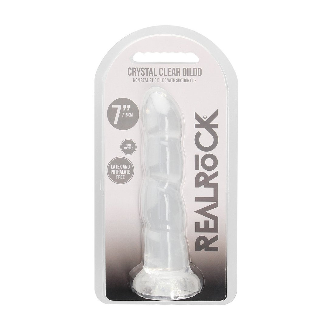 Kristalheldere Dildo - 17 cm - Geschikt voor Anaal en Vaginaal Gebruik - EroticToyzProducten,Toys,Dildos,Realistische Dildo's,,GeslachtsneutraalRealRock by Shots