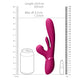 Kura - Thrusting G - Spot Vibrator with Flapping Tongue and Pulse Wave Stimulator - Pink - EroticToyzProducten,Toys,Vibrators,Airpulse - Vibrator,Rabbit Vibrators,Thrusting Vibrators,,VrouwelijkVIVE by Shots