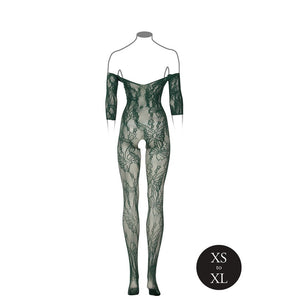 Lace Long - Sleeved Bodystocking - One Size - EroticToyzProducten,Lingerie,Lingerie voor Haar,Bodystockings,,Le Désir by Shots