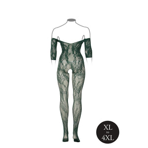 Lace Long - Sleeved Bodystocking - Queen Size - EroticToyzProducten,Lingerie,Lingerie voor Haar,Bodystockings,Queen size,,Le Désir by Shots