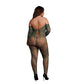 Lace Long - Sleeved Bodystocking - Queen Size - EroticToyzProducten,Lingerie,Lingerie voor Haar,Bodystockings,Queen size,,Le Désir by Shots