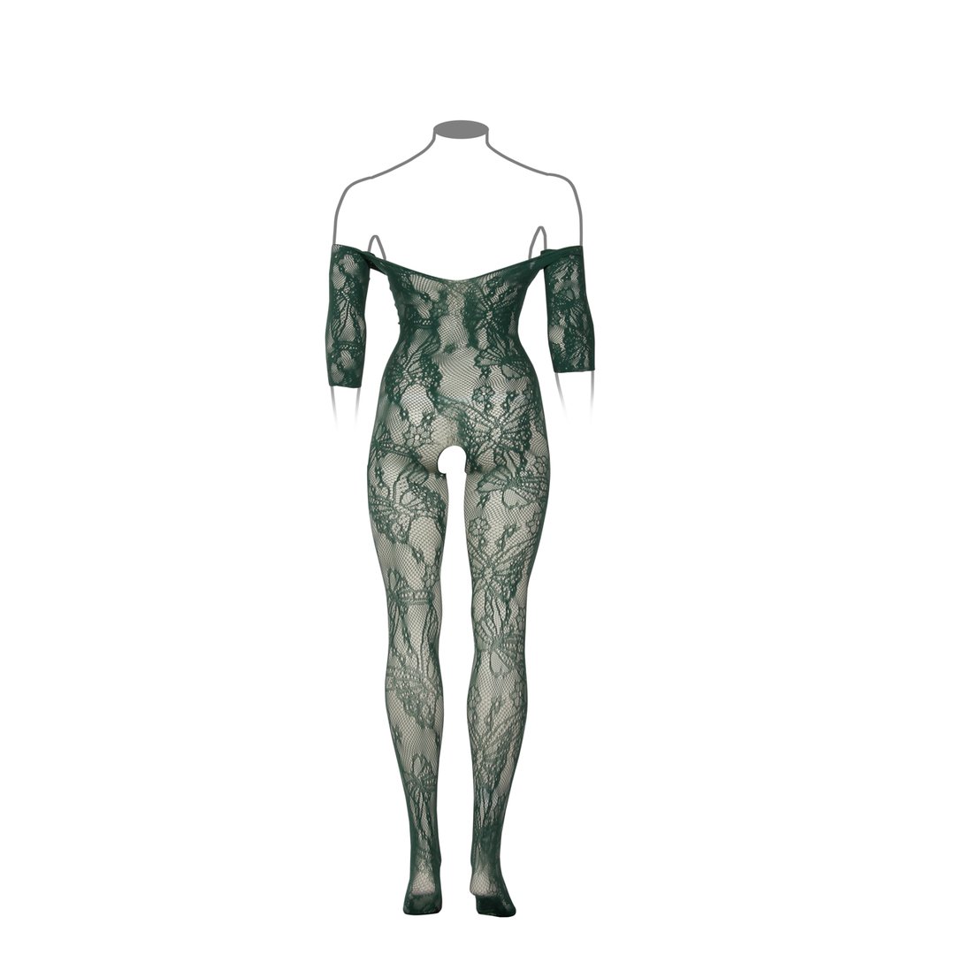 Lace Long - Sleeved Bodystocking - Queen Size - EroticToyzProducten,Lingerie,Lingerie voor Haar,Bodystockings,Queen size,,Le Désir by Shots