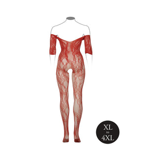 Lace Long - Sleeved Bodystocking - Queen Size - EroticToyzProducten,Lingerie,Lingerie voor Haar,Bodystockings,Queen size,,Le Désir by Shots