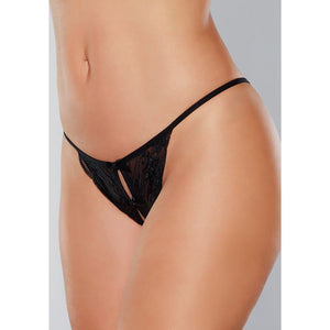 Lace Panty with Open Back and Bow Detail - One Size - EroticToyzProducten,Lingerie,Lingerie voor Haar,Strings en Slipjes,,VrouwelijkAllure