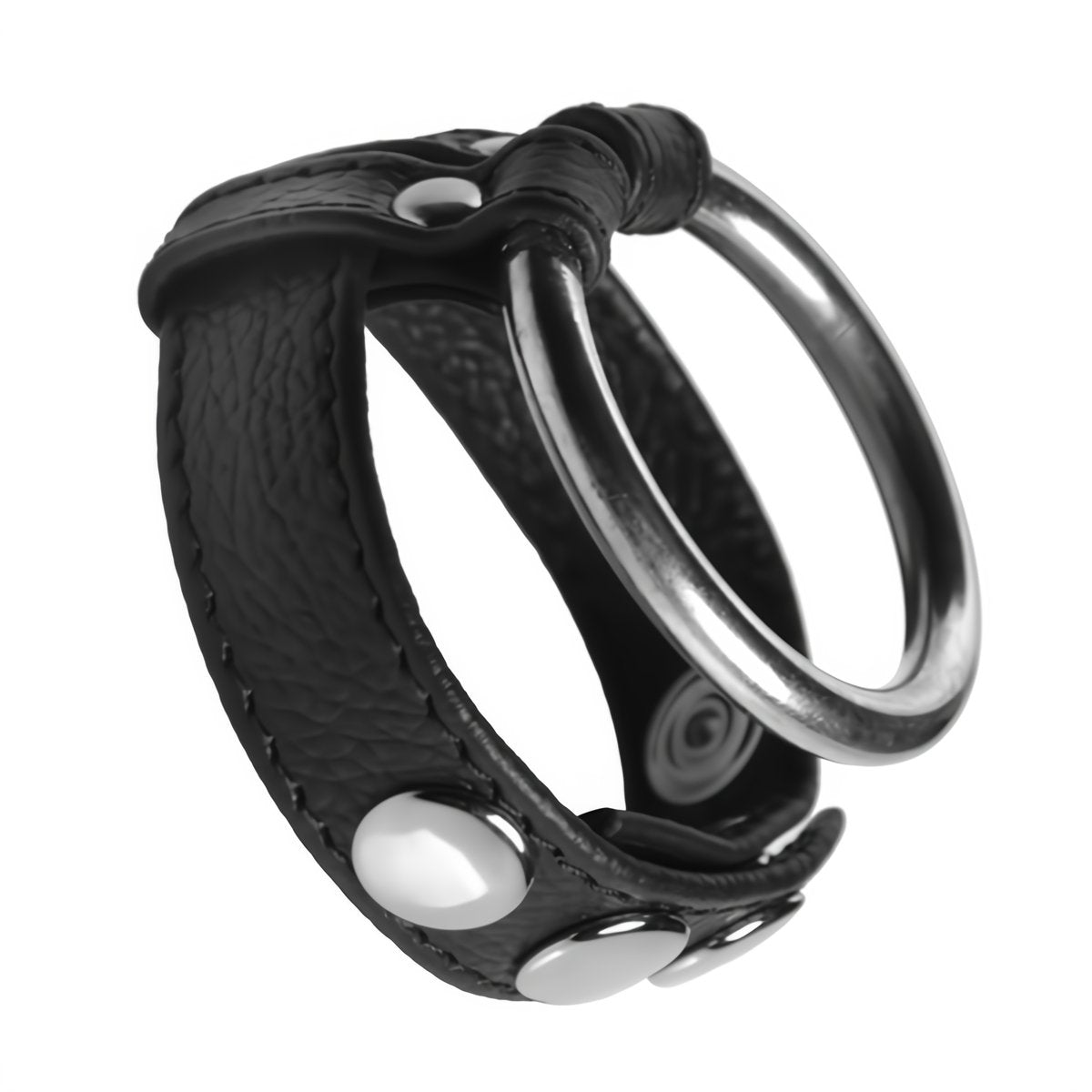 Leather and Steel - Cock and Ball Ring - EroticToyzProducten,Toys,Toys voor Mannen,Cockringen,,XR Brands