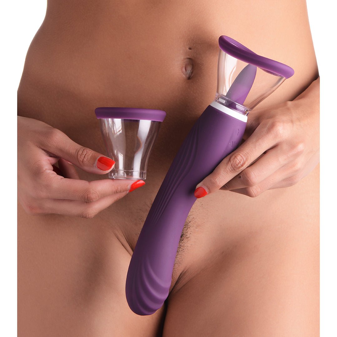 Lickgasm - 8x Licking and Sucking Vibrator - Purple - EroticToyzProducten,Toys,Vibrators,Clitoris Stimulator,Lay - on Vibrator,Zuigvibrators,,GeslachtsneutraalXR Brands