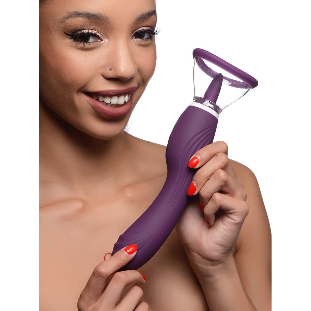 Lickgasm - 8x Licking and Sucking Vibrator - Purple - EroticToyzProducten,Toys,Vibrators,Clitoris Stimulator,Lay - on Vibrator,Zuigvibrators,,GeslachtsneutraalXR Brands