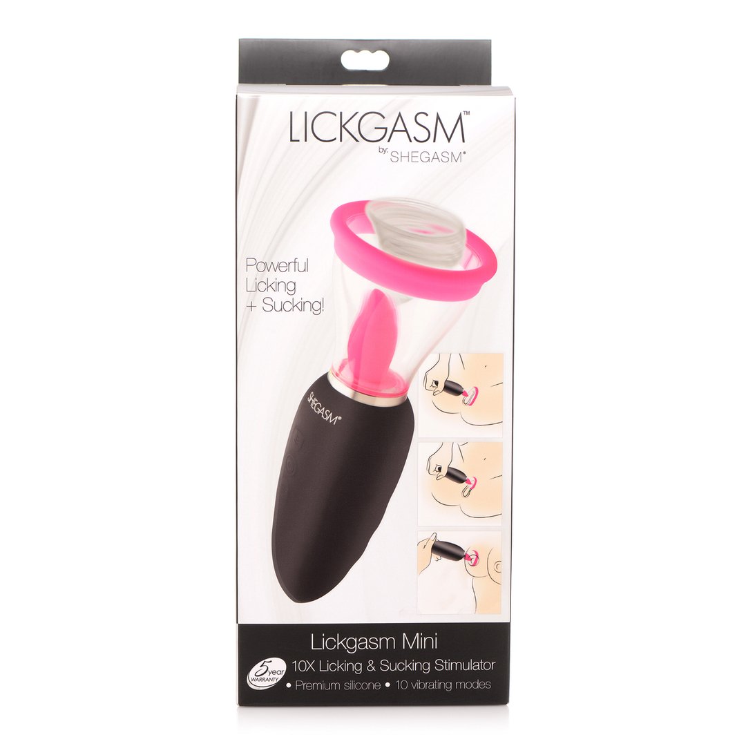 Lickgasm Mini - 10x Licking and Sucking Stimulator - Pink - EroticToyzProducten,Toys,Vibrators,Clitoris Stimulator,Lay - on Vibrator,Zuigvibrators,,GeslachtsneutraalXR Brands
