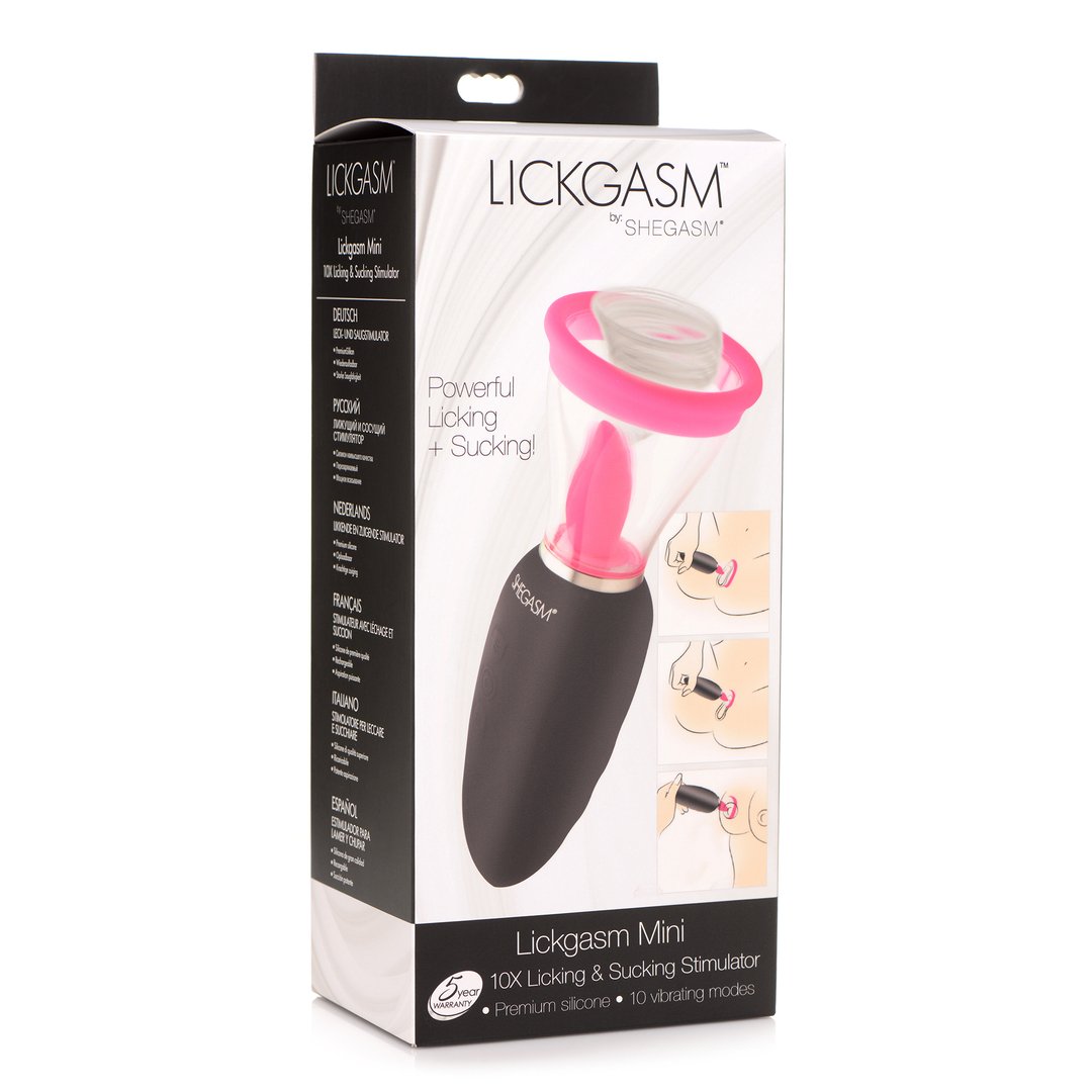 'Lickgasm Mini Clitoris Stimulator 10 Standen - Roze' - EroticToyzZuigvibratorsXR Brands