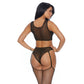 Lingerieset met Jarretelgordel en Ritssluiting - M - EroticToyz2 - Delige SetForplay