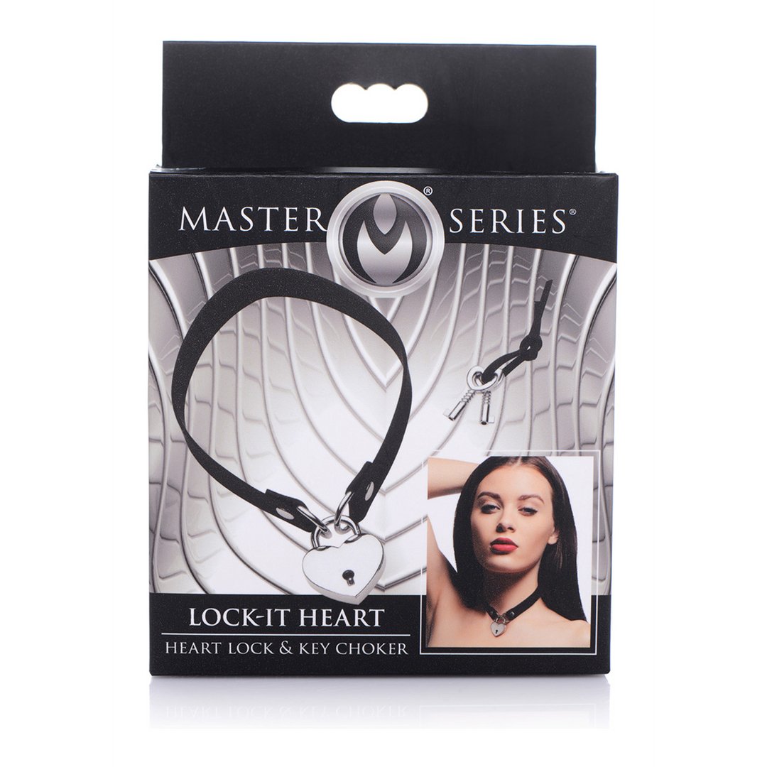 Lock - It - Choker with Heart Lock and Key - EroticToyzProducten,Toys,Fetish,Riem Halsbanden,,GeslachtsneutraalXR Brands