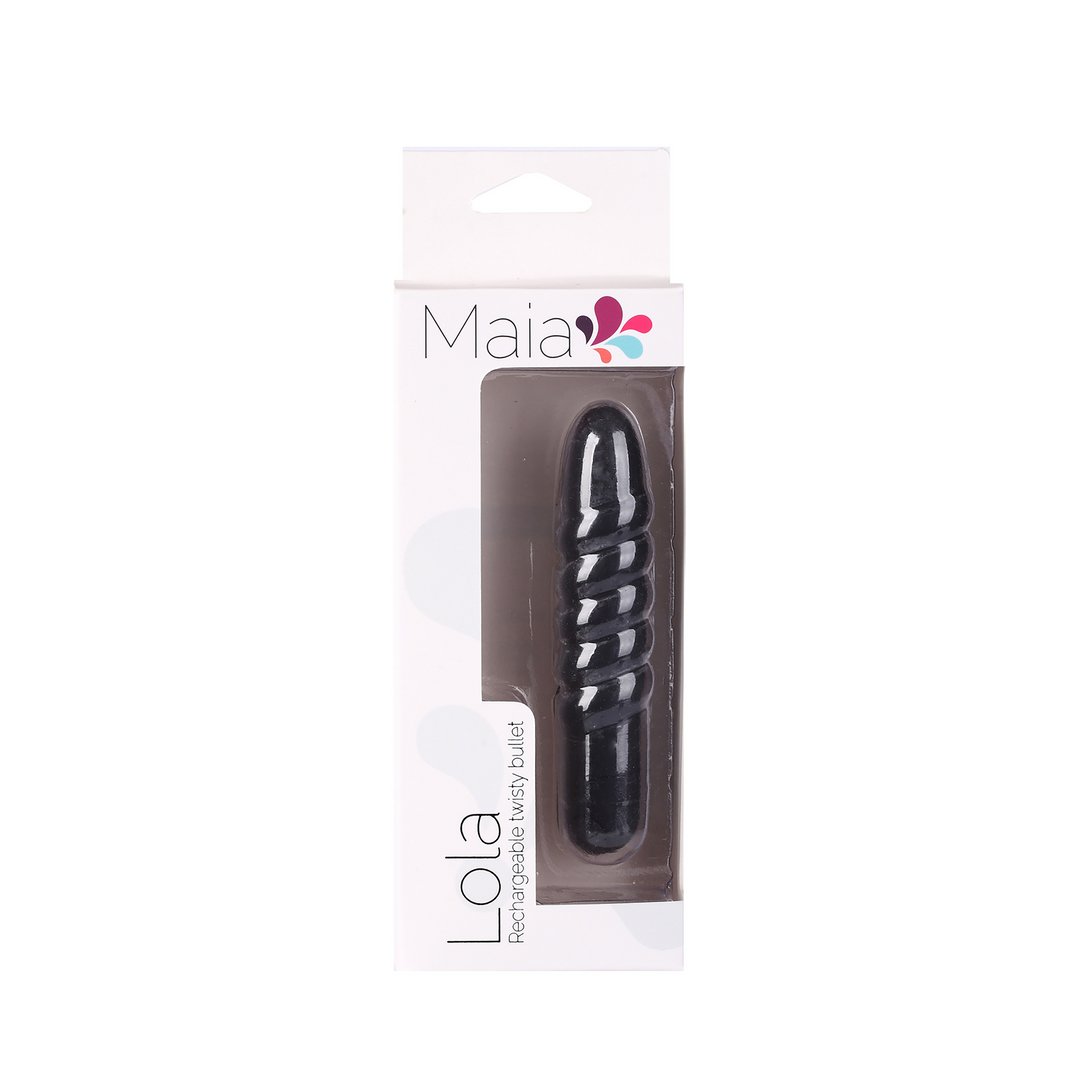 Lola Mini Bullet Vibrator 10 Snelheden Oplaadbaar - Zwart - EroticToyzKogel - en MinivibratorsMaiatoys