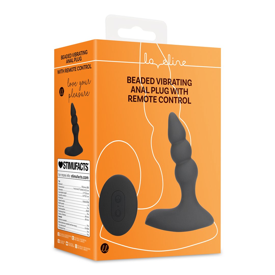 'Loveline Anaalplug met Geparelde Vibratie en Afstandsbediening - Zwart' - EroticToyzButtplugs Anale Dildo's VibrerendLoveline by Shots