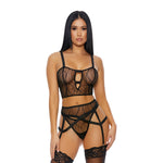 Made to See 3 - Delige Mesh Lingerie Set met Uitsparing - S - EroticToyz3 - Delige SetForplay