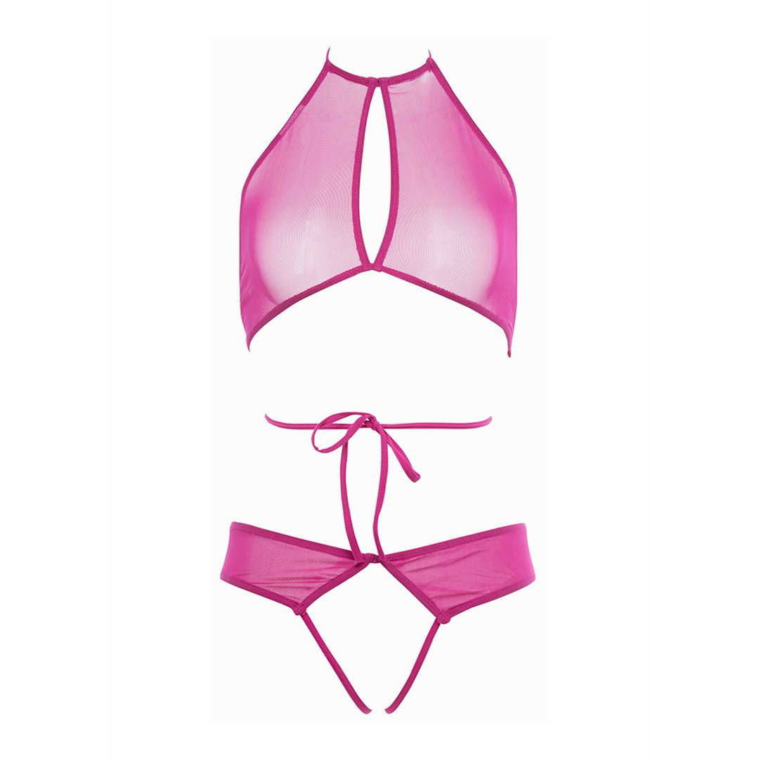 Marley - XL - Hot Pink - EroticToyzProducten,Lingerie,Lingerie voor Haar,2 - Delige Set,Strings en Slipjes,,VrouwelijkAllure