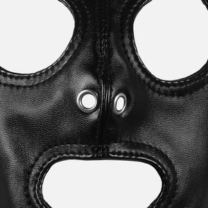 Mask with Brown Ponytail - Black - EroticToyzProducten,Toys,Fetish,Maskers,Gezichtsmasker,,Ouch! by Shots