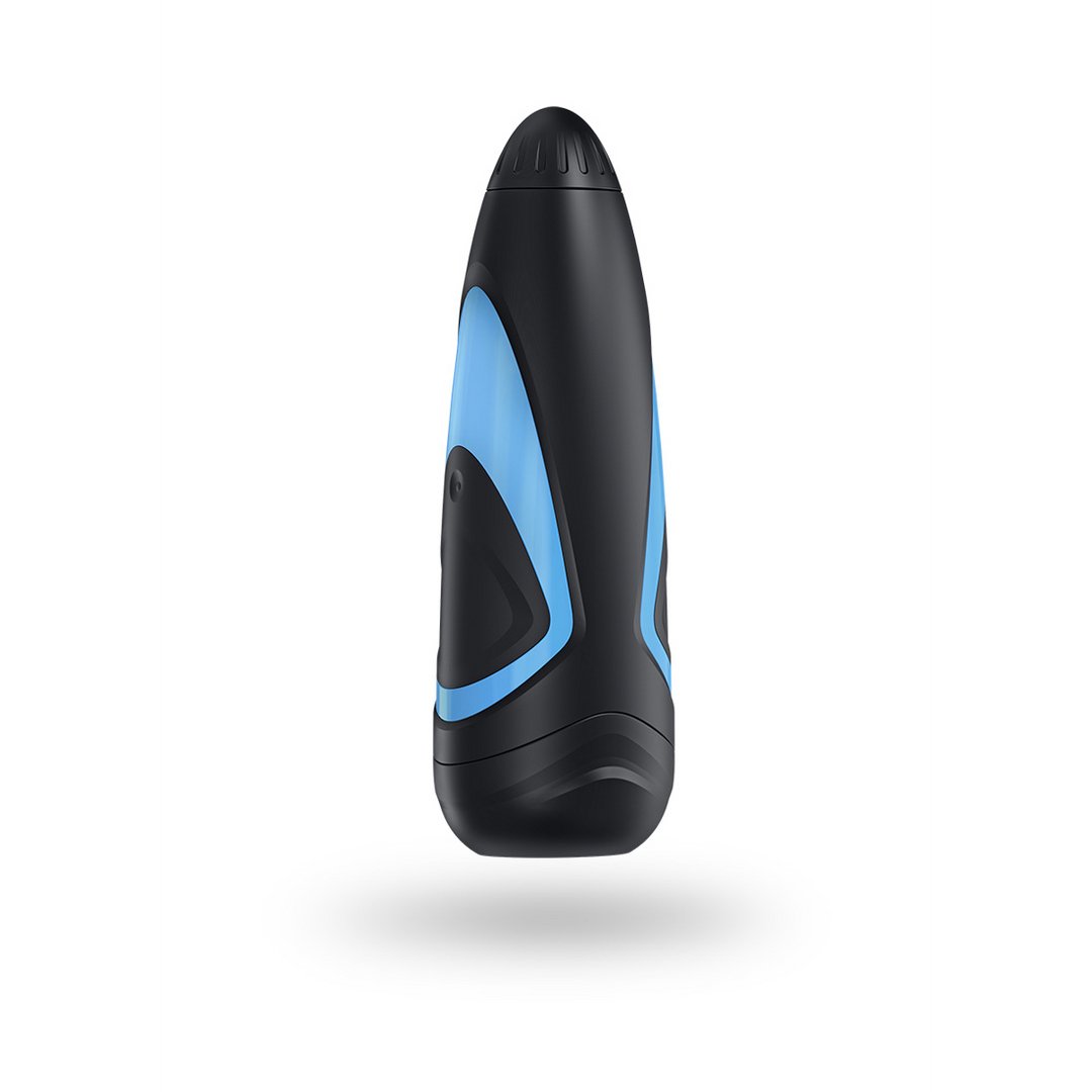 'Men One Masturbator met Drukregelaar - Zwart/Blauw' - EroticToyzHandmatige MasturbatorSatisfyer