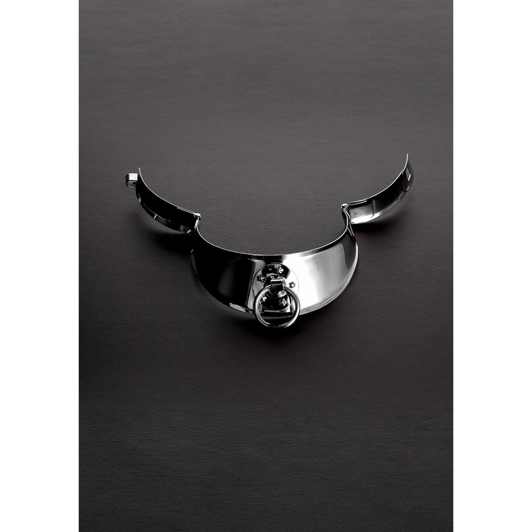 Men's Collar with Clasp - 34 cm - EroticToyzProducten,Toys,Fetish,Riem Halsbanden,,GeslachtsneutraalSteel by Shots