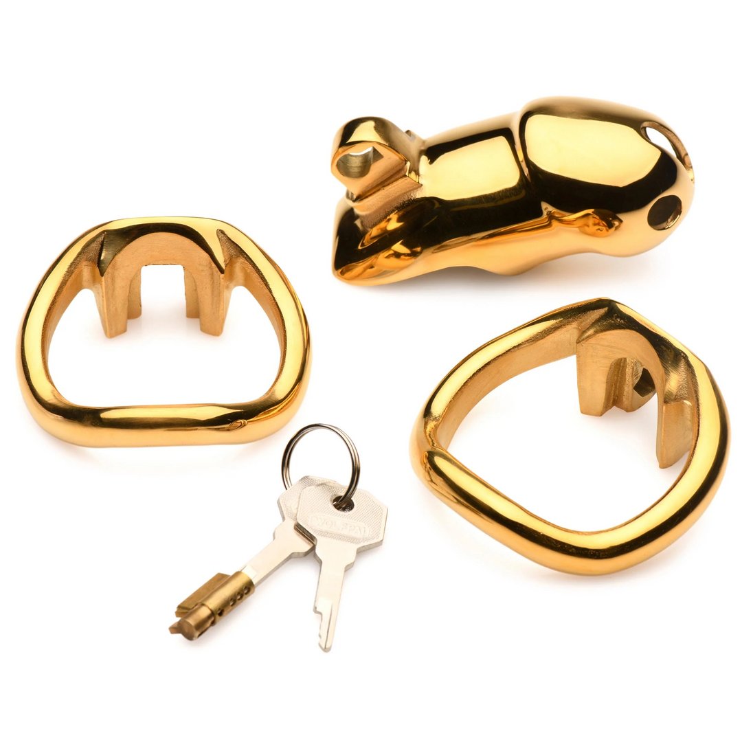 'Midas Chastity Cage 18K Goudverguld - Goud' - EroticToyzPeniskooien en KuisheidsapparatenXR Brands