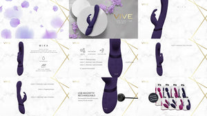 Mika - Triple Motor - Vibrating Rabbit with Innovative G - Spot Flapping Stimulator - Purple - EroticToyzProducten,Toys,Vibrators,Rabbit Vibrators,,VrouwelijkVIVE by Shots