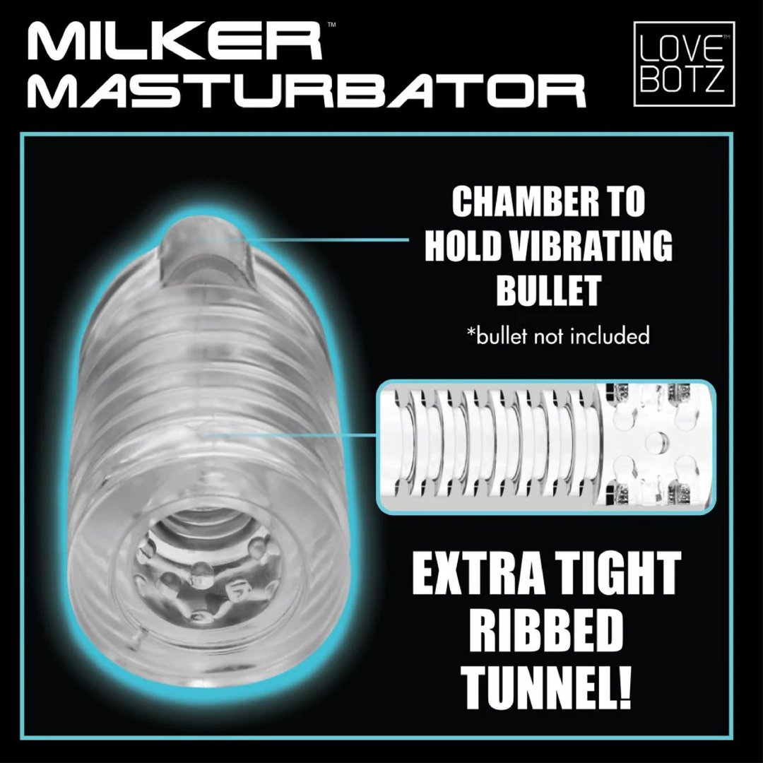 Milker TPE Masturbator - Clear - EroticToyzProducten,Toys,Toys voor Mannen,Masturbators Strokers,Handmatige Masturbator,,MannelijkXR Brands