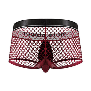 Mini Cock Ring Short - S - Burgundy - EroticToyzProducten,Lingerie,Lingerie voor Hem,Boxershorts,,MannelijkMale Power