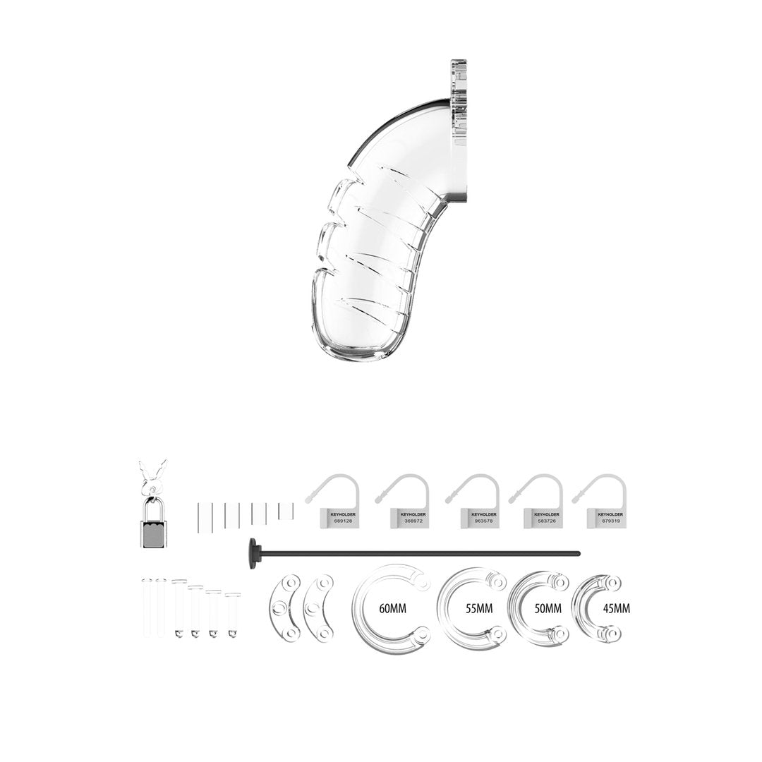 Model 16 Chastity Cock Cage with Urethral Sounding - 11,5 cm - EroticToyzProducten,Toys,Toys voor Mannen,Peniskooien en Kuisheidsapparaten,Urethrale Toys,,MannelijkManCage by Shots