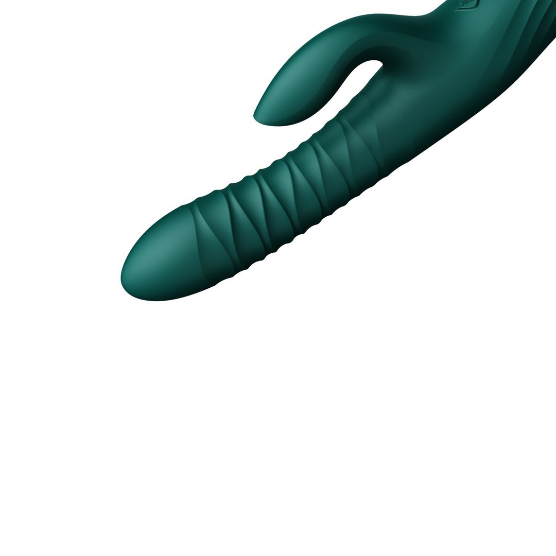 Mose - Rabbit Thruster - Turquoise Green - EroticToyzProducten,Toys,Vibrators,Luxe Vibrator,Rabbit Vibrators,Thrusting Vibrators,,GeslachtsneutraalZalo