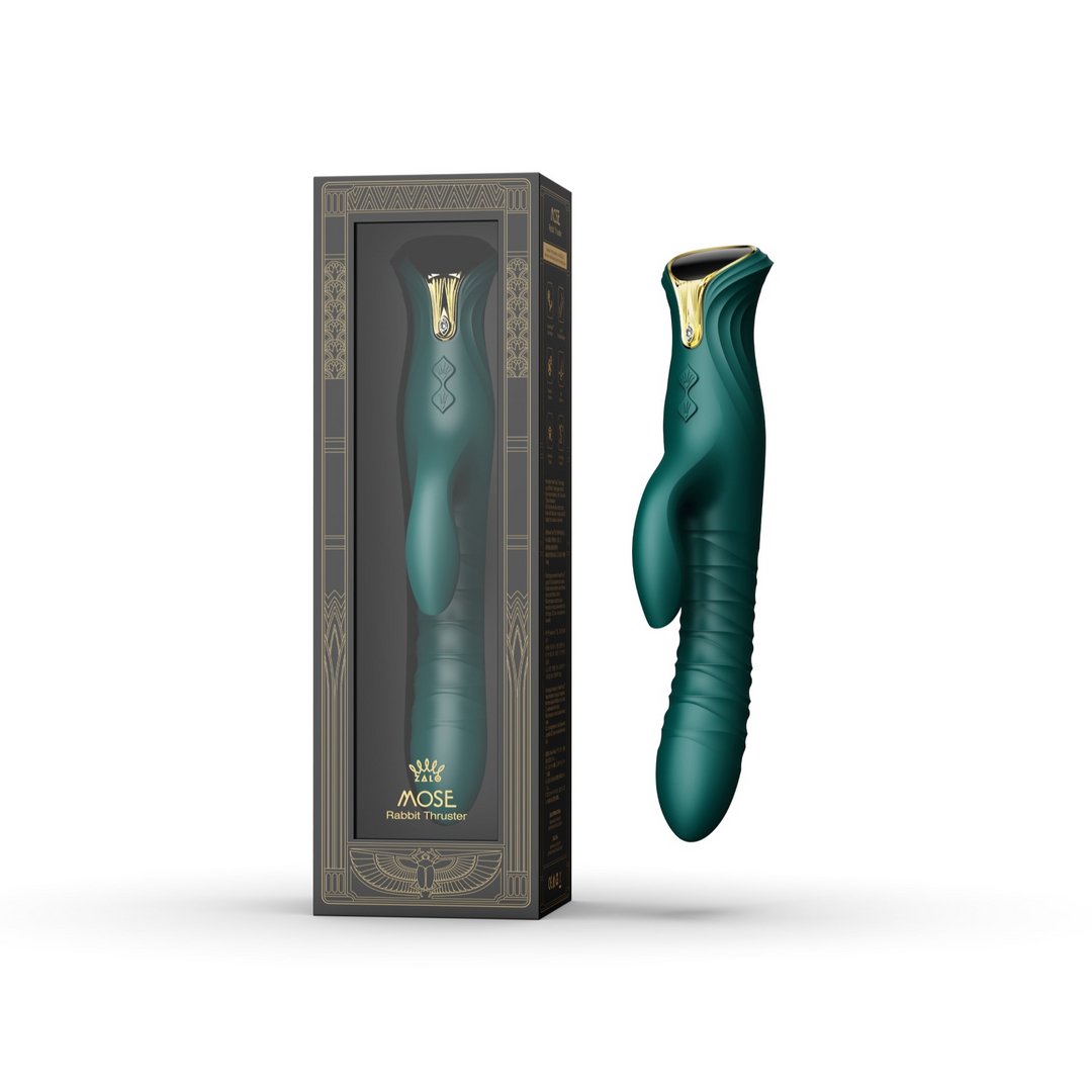 Mose Rabbit Vibrator PowerThrust Technologie - Turquoise Green - EroticToyzThrusting VibratorsZalo