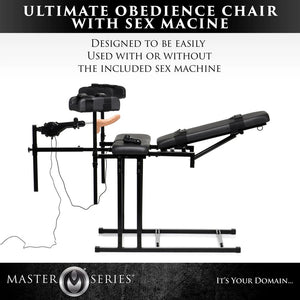 MS Obedience Chair with Sex Machine - Black - EroticToyzProducten,Toys,Erotische Meubels Poppen,Seksmachines,,GeslachtsneutraalXR Brands