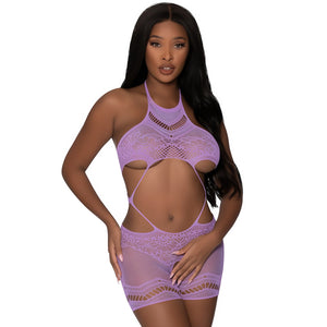 Naadloze Kruisloze Romper - One Size - Lavendel - EroticToyzProducten,Lingerie,Lingerie voor Haar,Bodysuits Teddies,,VrouwelijkMagic Silk