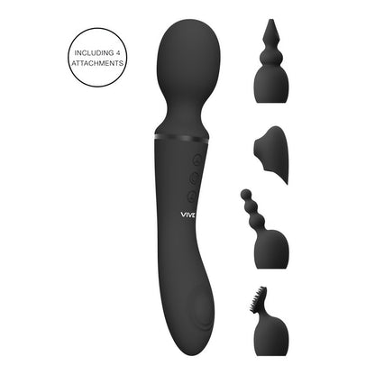 Nami - Pulse Wave Vibrating Wand - Black - EroticToyzProducten,Toys,Vibrators,Massagetoestellen Wands,,VrouwelijkVIVE by Shots